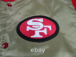 VINTAGE San Francisco 49ers Jacket Adult Medium Gold Football Satin Coat 90s