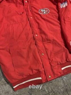 VINTAGE San Francisco 49ers Jacket Coat Size L STARTER Official NFL 1970s 1980s