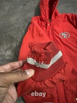 VINTAGE San Francisco 49ers Jacket Coat Size L STARTER Official NFL 1970s 1980s