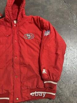 VINTAGE San Francisco 49ers Jacket Coat Size L STARTER Official NFL 1970s 1980s