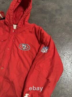 VINTAGE San Francisco 49ers Jacket Coat Size L STARTER Official NFL 1970s 1980s