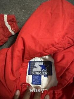 VINTAGE San Francisco 49ers Jacket Coat Size L STARTER Official NFL 1970s 1980s