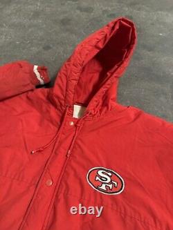 VINTAGE San Francisco 49ers Jacket Coat Size L STARTER Official NFL 1970s 1980s