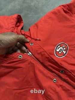 VINTAGE San Francisco 49ers Jacket Coat Size L STARTER Official NFL 1970s 1980s