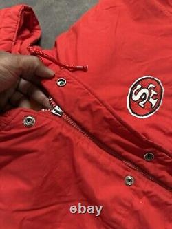 VINTAGE San Francisco 49ers Jacket Coat Size L STARTER Official NFL 1970s 1980s