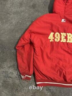 VINTAGE San Francisco 49ers Jacket Coat Size L STARTER Official NFL 1970s 1980s