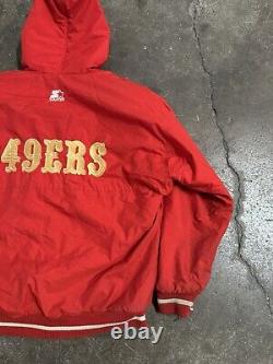 VINTAGE San Francisco 49ers Jacket Coat Size L STARTER Official NFL 1970s 1980s