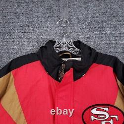 VINTAGE San Francisco 49ers Jacket Men M Red NFL Pro Line Apex One Sharktooth