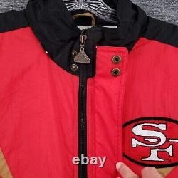 VINTAGE San Francisco 49ers Jacket Men M Red NFL Pro Line Apex One Sharktooth