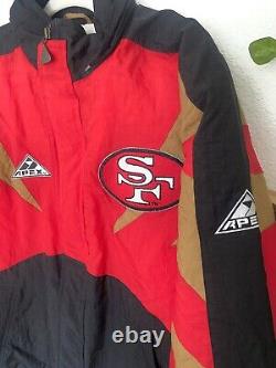 VINTAGE San Francisco 49ers Jacket NFL Pro Line Apex One Sharktooth Football