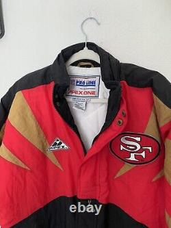 VINTAGE San Francisco 49ers Jacket NFL Pro Line Apex One Sharktooth Football