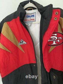 VINTAGE San Francisco 49ers Jacket NFL Pro Line Apex One Sharktooth Football