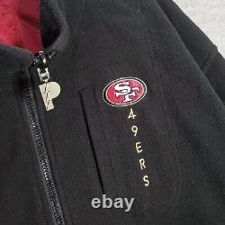 VINTAGE San Francisco 49ers Men Jacket Large Red Reversible Pro Player READ