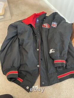 VINTAGE Starter Jacket Mens L Zip UP San Francisco 49ers -RARE STARTER