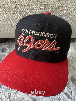 VTG 1990s Sports Specialties San Francisco 49ers DL Script Snapback Hat 2-Toned