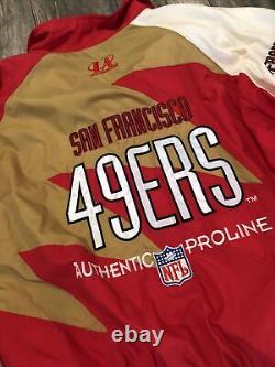 VTG 90's Logo Athletic Pro Line San Francisco 49ers NFL Shark Tooth Jacket L