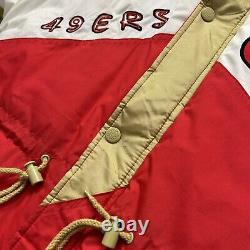 VTG 90s NFL SAN FRANCISCO 49ERS 1994 75TH PATCH PRO PLAYER PUFFER JACKET COAT M