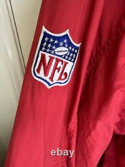 VTG 90s NFL SAN FRANCISCO 49ERS PUFFER JACKET HOODIE STARTER RED SIZE M