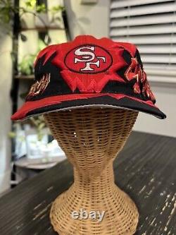 VTG 90s San Francisco 49ers Jagged Edge Drew Pearson Snapback Hat NFL