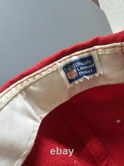 VTG 90s San Francisco 49ers Sports Specialties Script Snapback Wool Hat Cap RED