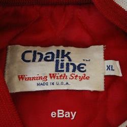 VTG Chalk Line Red Jacket SanFrancisco 49ers Forty Niners Team USA Mens XL Satin