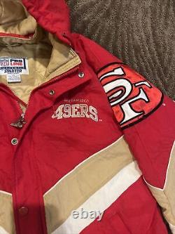 VTG Men Medium NFL Pro Line Starter San Francisco 49ers Full Zip Football Jacket
