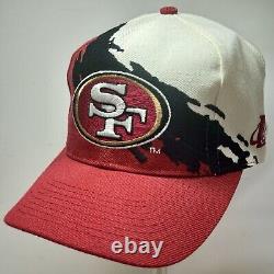 VTG NFL Logo Athletic San Francisco 49ers Splash Snapback Hat Pro Line 90s RARE