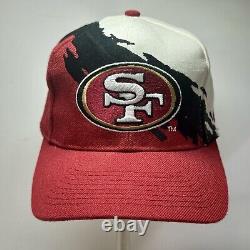 VTG NFL Logo Athletic San Francisco 49ers Splash Snapback Hat Pro Line 90s RARE