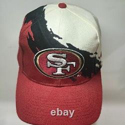 VTG NFL Logo Athletic San Francisco 49ers Splash Snapback Hat Pro Line 90s RARE