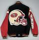 VTG NFL San Francisco 49ers G-lll Suede Leather Varsity Jacket Back Logo XL