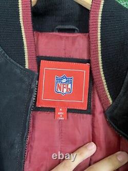 VTG NFL San Francisco 49ers Suede Leather Bomber Varsity Jacket Logo 90s M