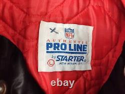 VTG Pro Line Starter Black Satin Stadium Jacket Sz L NFL San Francisco 49ers USA