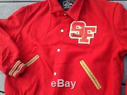 VTG RARE San Francisco 49ers letterman jacket varsity wool jersey starter hat L