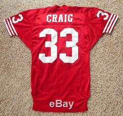 VTG Roger CRAIG San Fransisco 49ers SEWN Wilson GAME Jersey 33- Men's 42 -RARE