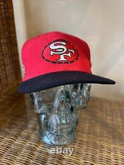 VTG San Francisco 49ers BLOCKHEAD Hat RARE FIBER OPTICS LIGHTS American Needle