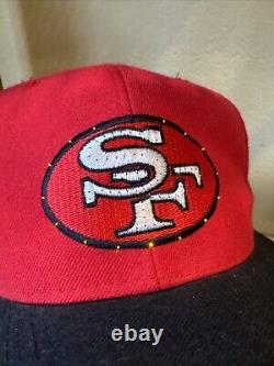 VTG San Francisco 49ers BLOCKHEAD Hat RARE FIBER OPTICS LIGHTS American Needle