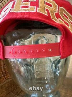 VTG San Francisco 49ers BLOCKHEAD Hat RARE FIBER OPTICS LIGHTS American Needle