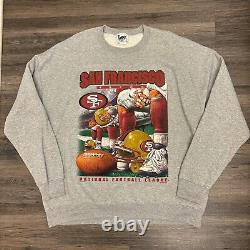 VTG San Francisco 49ers Crewneck Sweater Mens Size 2XL Lee Sport NFL USA Made