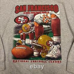 VTG San Francisco 49ers Crewneck Sweater Mens Size 2XL Lee Sport NFL USA Made