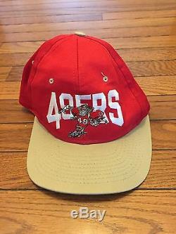 VTG San Francisco 49ers Embroidered Snapback Hat/Cap by Hot Shots Two Tone