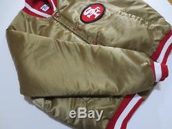 VTG San Francisco 49ers FORTY NINERS Chalkline Gold Jacket XL Rare Montana P2262