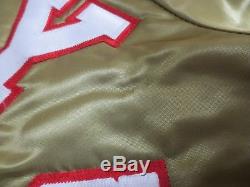 VTG San Francisco 49ers FORTY NINERS Chalkline Gold Jacket XL Rare Montana P2262
