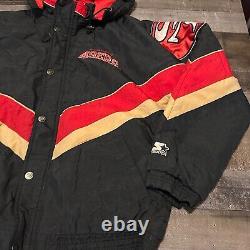 VTG San Francisco 49ers NFL Starter Pro Line Jacket Men's Large Black