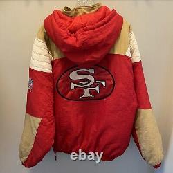 VTG San Francisco 49ers NFL Starter Pro Line Pullover Jacket RARE Men's Large