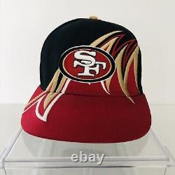 VTG San Francisco 49ers Sharktooth Snapback Hat NFL Team Apparel Cap HTF FLAW