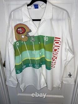 VTG San Francisco 49ers Shirt XL Cliff Engle Button Up Touchdown Long sleeve 80s