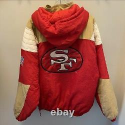 VTG San Francisco 49ers Starter Pro Line NFL Pullover Jacket RARE Men's Large