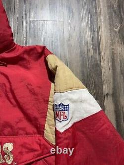 VTG San Francisco 49ers Starter Proline Authentic Men's XL Hooded Pullover Parka