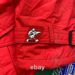 VTG San Francisco 49ers Triple FAT Down Jacket Medium Red Patches Deadstock 90s