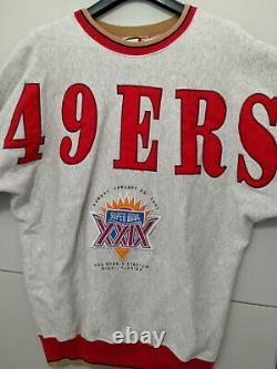 VTG USA Legends Athletic San Francisco 49ers Sweatshirt SB XXIX Stitch Sz Large